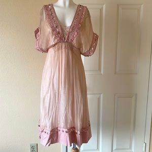 COPY - Brand new with tag Traffic People London Pink silk dress Small